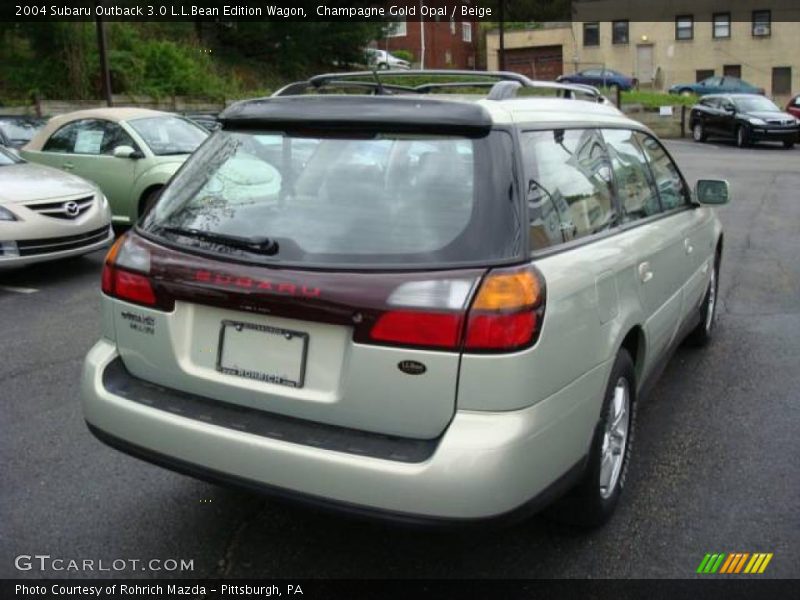 Champagne Gold Opal / Beige 2004 Subaru Outback 3.0 L.L.Bean Edition Wagon