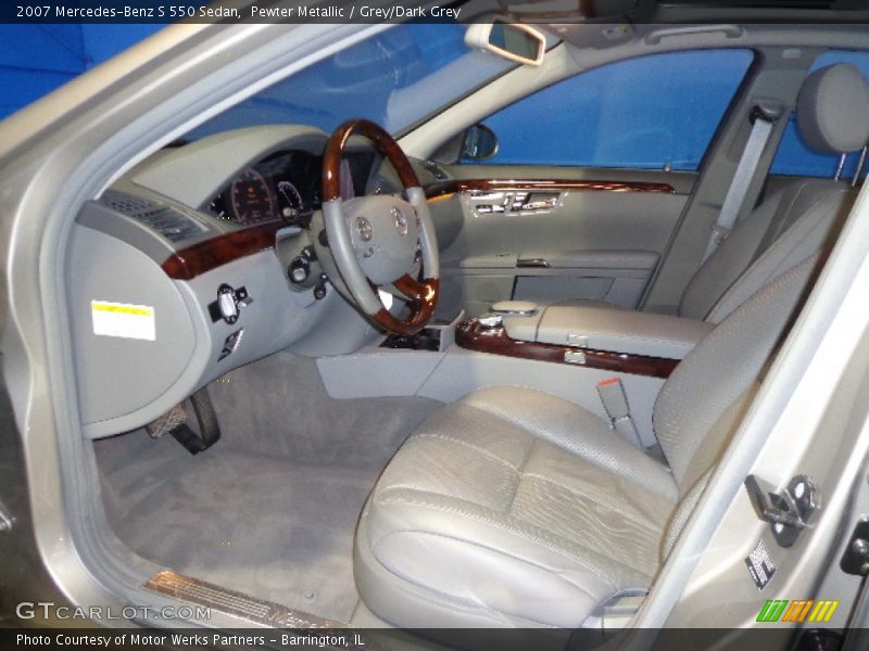 Pewter Metallic / Grey/Dark Grey 2007 Mercedes-Benz S 550 Sedan