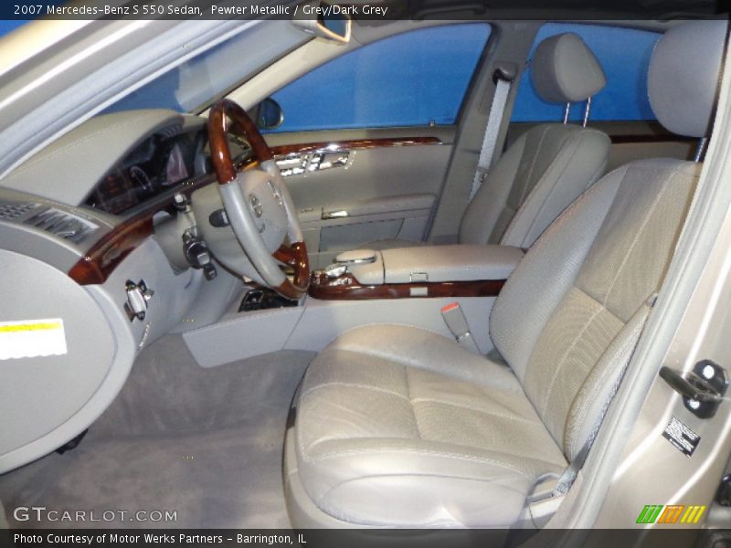 Pewter Metallic / Grey/Dark Grey 2007 Mercedes-Benz S 550 Sedan
