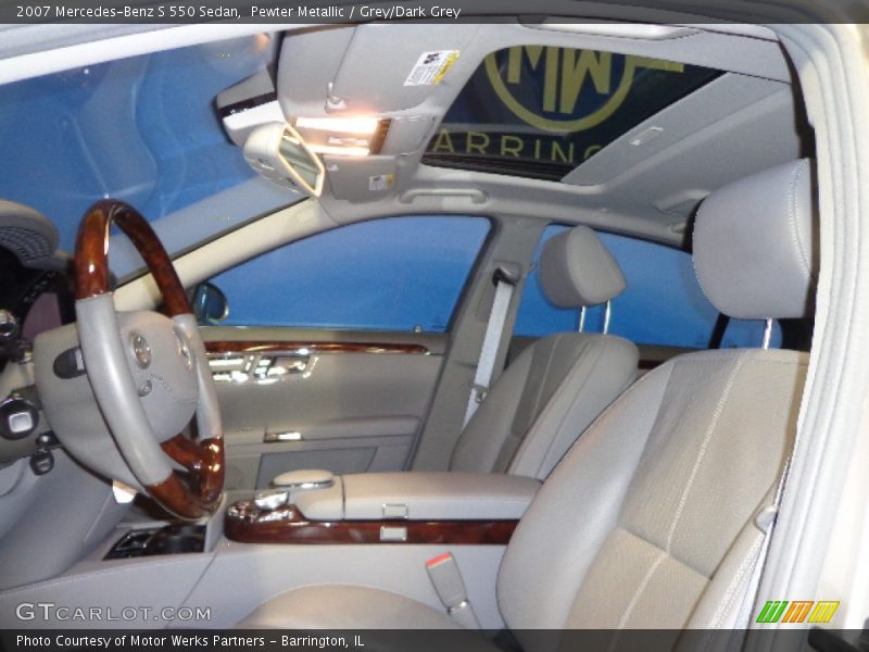 Pewter Metallic / Grey/Dark Grey 2007 Mercedes-Benz S 550 Sedan