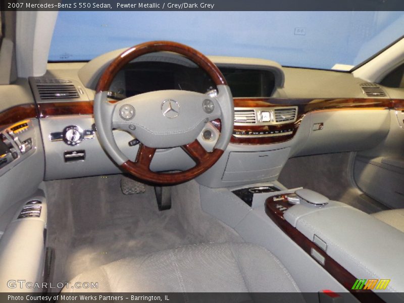 Pewter Metallic / Grey/Dark Grey 2007 Mercedes-Benz S 550 Sedan