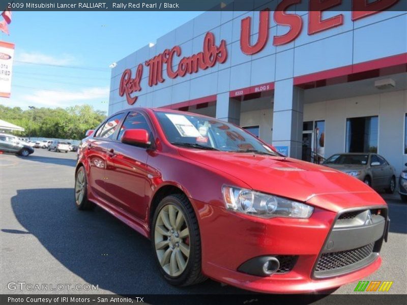 Rally Red Pearl / Black 2009 Mitsubishi Lancer RALLIART