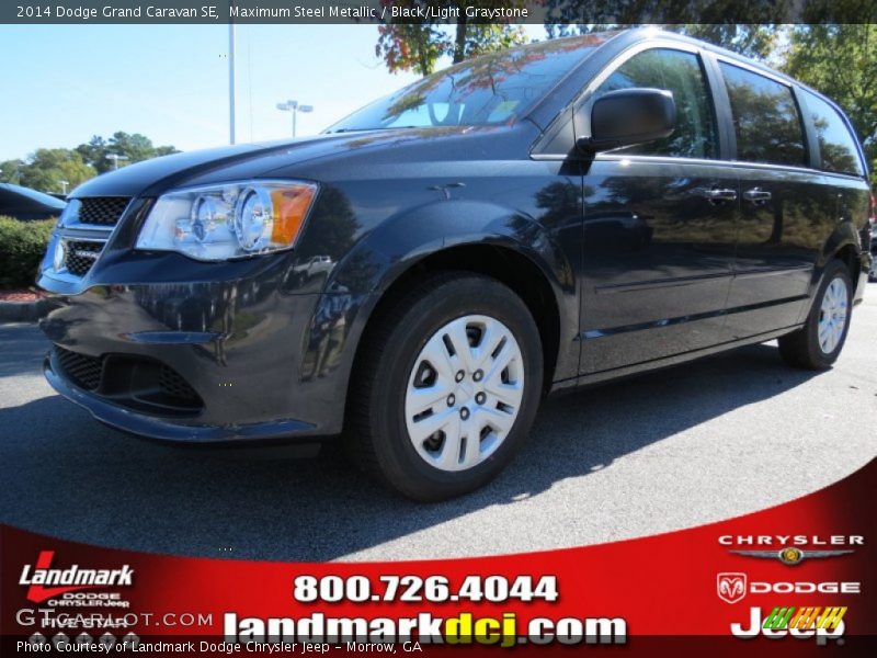 Maximum Steel Metallic / Black/Light Graystone 2014 Dodge Grand Caravan SE