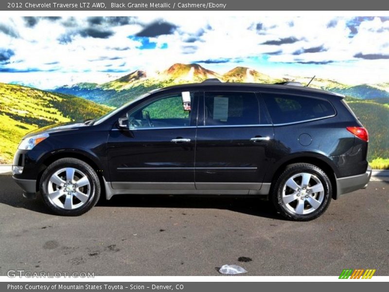 Black Granite Metallic / Cashmere/Ebony 2012 Chevrolet Traverse LTZ AWD