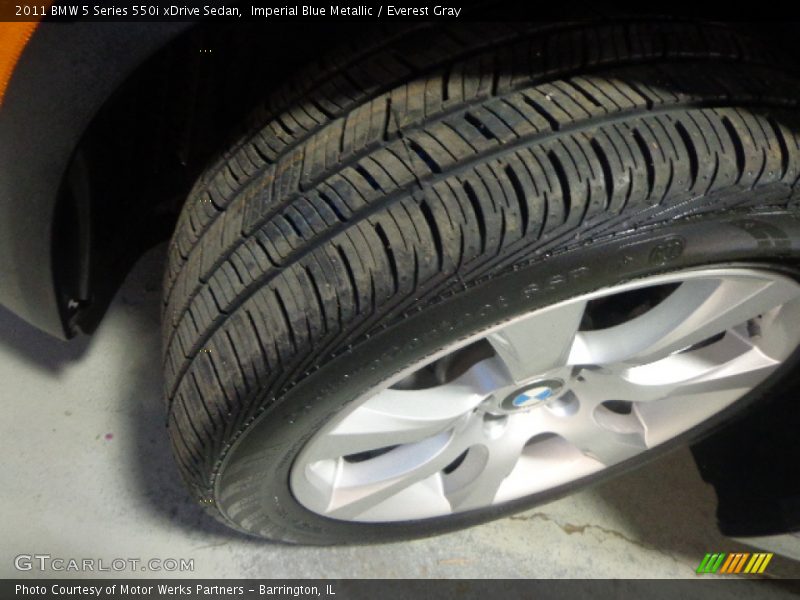 Imperial Blue Metallic / Everest Gray 2011 BMW 5 Series 550i xDrive Sedan