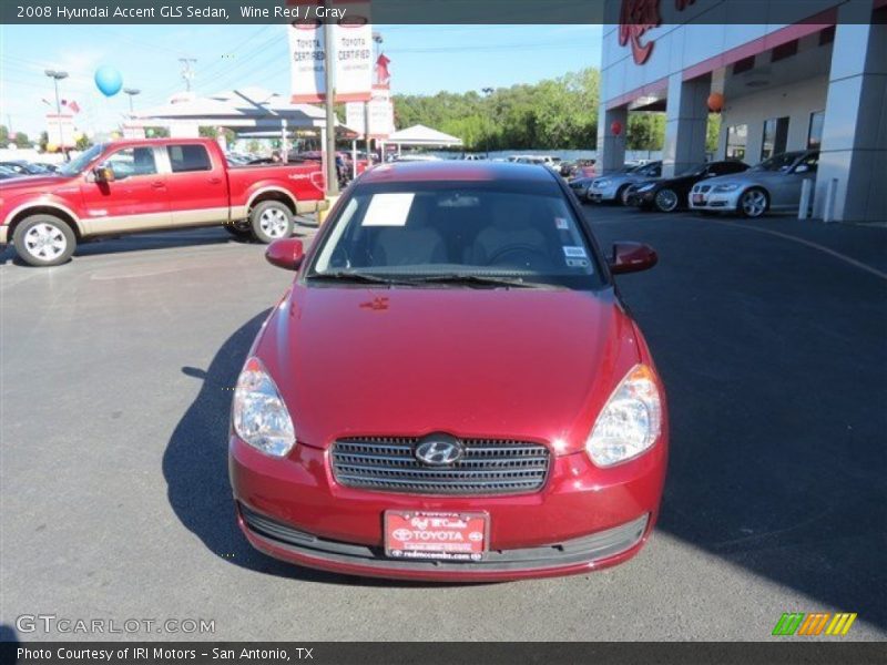 Wine Red / Gray 2008 Hyundai Accent GLS Sedan