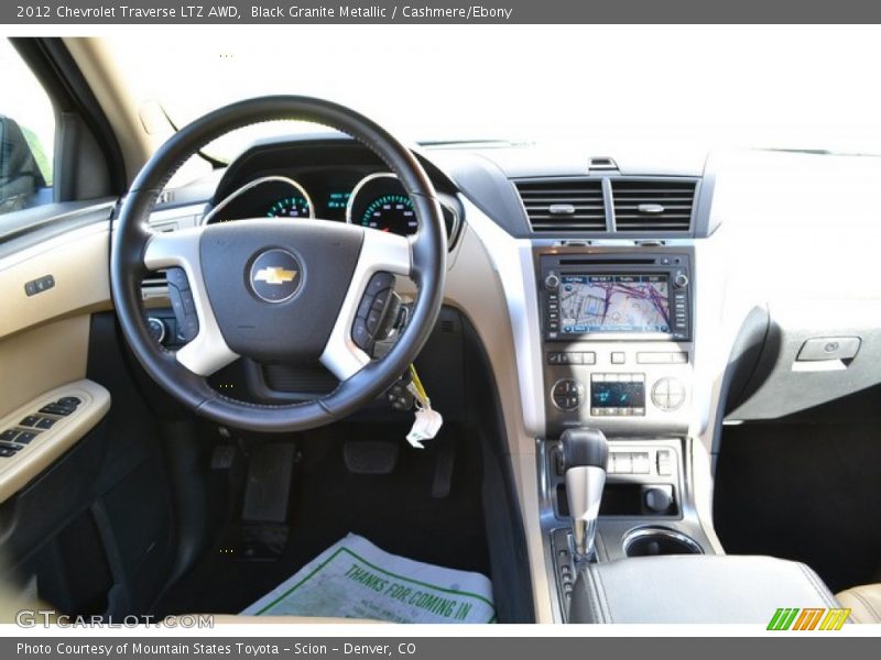 Black Granite Metallic / Cashmere/Ebony 2012 Chevrolet Traverse LTZ AWD