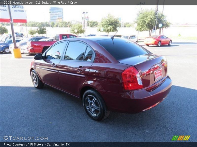 Wine Red / Gray 2008 Hyundai Accent GLS Sedan