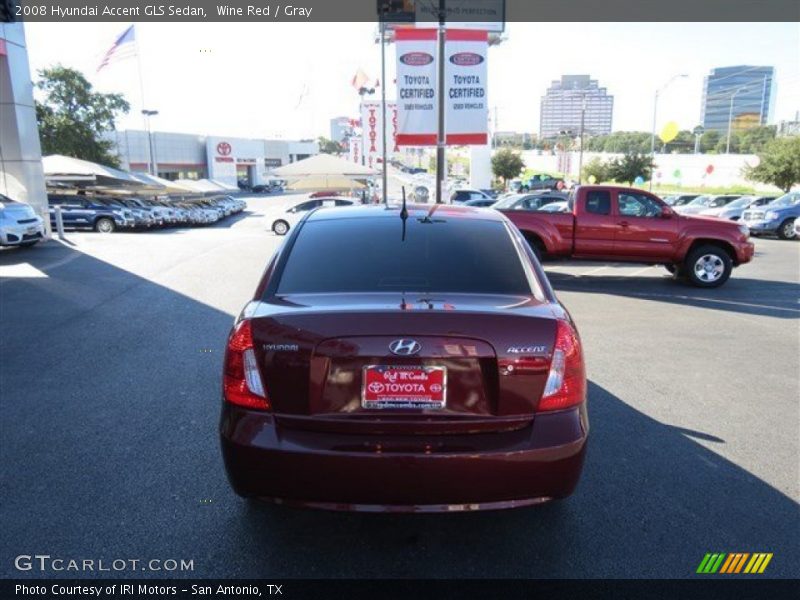 Wine Red / Gray 2008 Hyundai Accent GLS Sedan