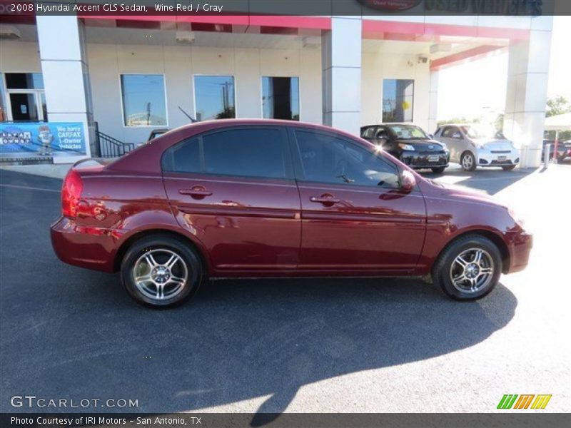 Wine Red / Gray 2008 Hyundai Accent GLS Sedan