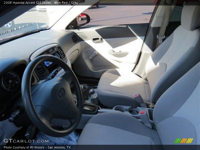 Wine Red / Gray 2008 Hyundai Accent GLS Sedan