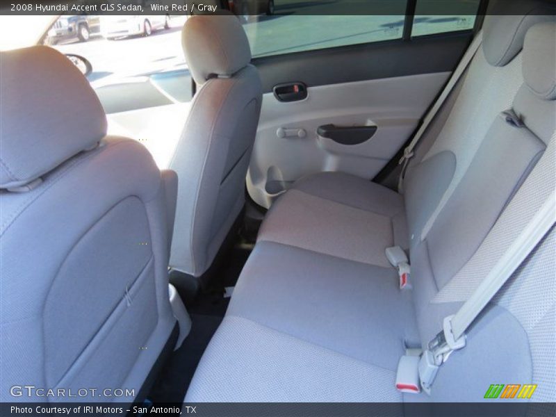 Wine Red / Gray 2008 Hyundai Accent GLS Sedan