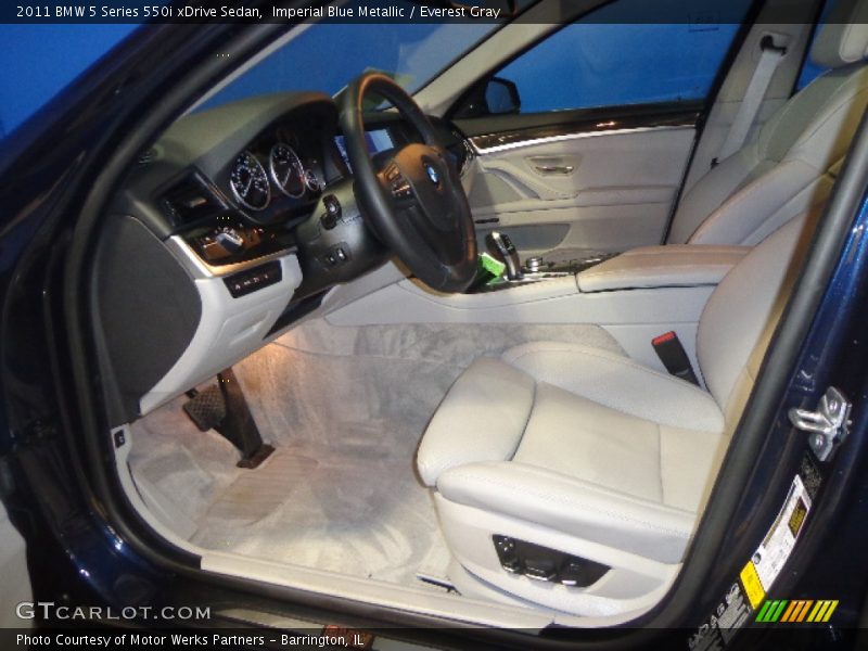 Imperial Blue Metallic / Everest Gray 2011 BMW 5 Series 550i xDrive Sedan