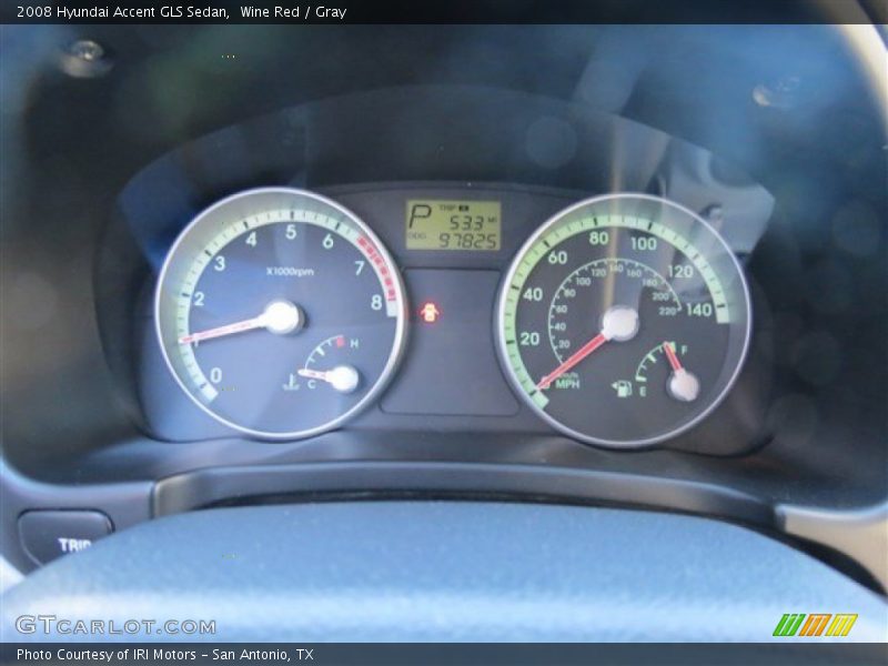 Wine Red / Gray 2008 Hyundai Accent GLS Sedan