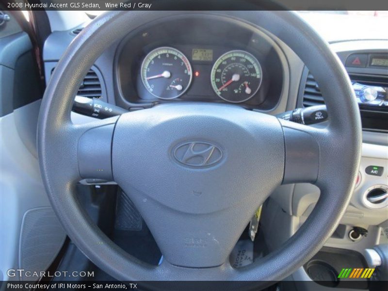 Wine Red / Gray 2008 Hyundai Accent GLS Sedan
