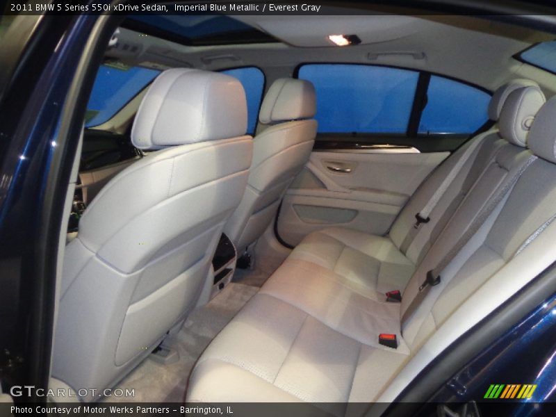 Imperial Blue Metallic / Everest Gray 2011 BMW 5 Series 550i xDrive Sedan