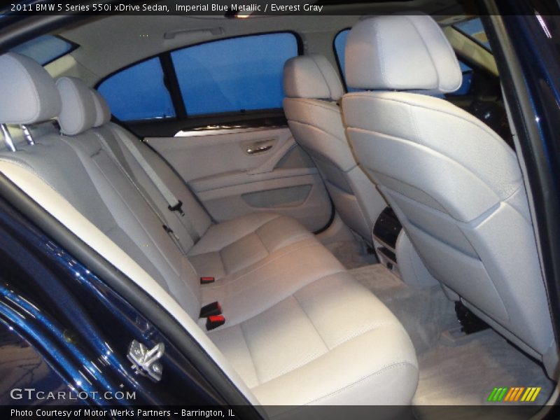 Imperial Blue Metallic / Everest Gray 2011 BMW 5 Series 550i xDrive Sedan