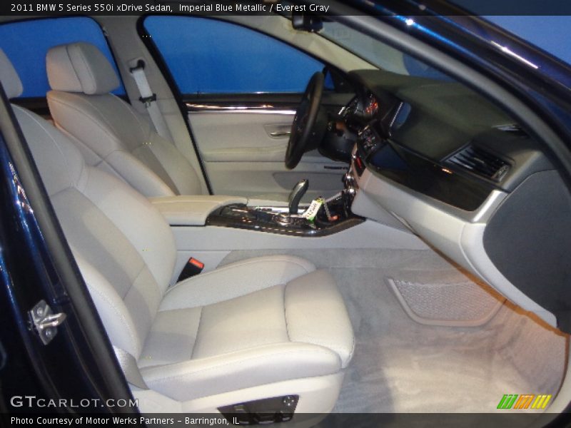 Imperial Blue Metallic / Everest Gray 2011 BMW 5 Series 550i xDrive Sedan