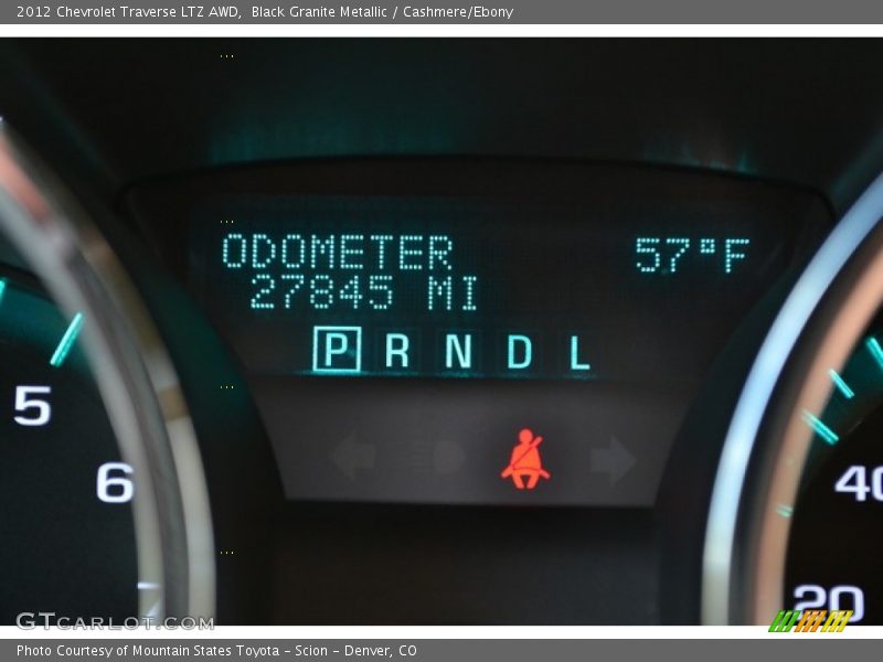 Black Granite Metallic / Cashmere/Ebony 2012 Chevrolet Traverse LTZ AWD