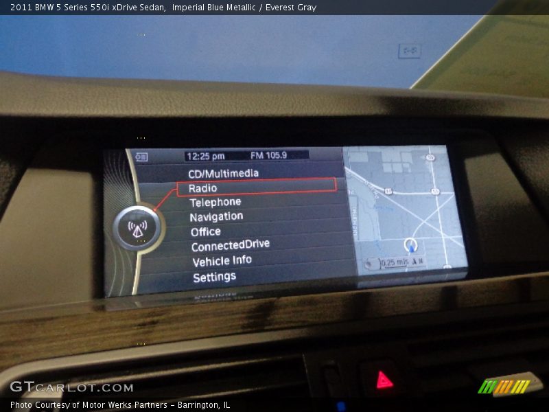 Imperial Blue Metallic / Everest Gray 2011 BMW 5 Series 550i xDrive Sedan