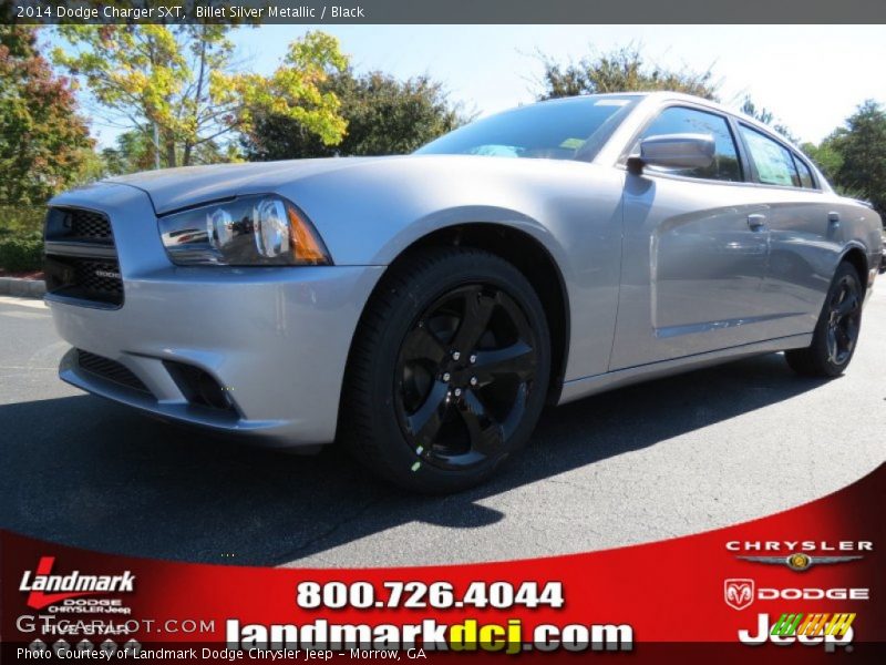 Billet Silver Metallic / Black 2014 Dodge Charger SXT