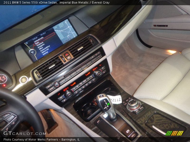 Imperial Blue Metallic / Everest Gray 2011 BMW 5 Series 550i xDrive Sedan
