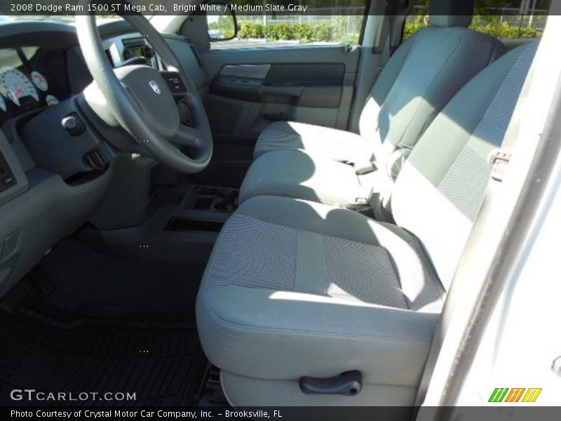 Bright White / Medium Slate Gray 2008 Dodge Ram 1500 ST Mega Cab