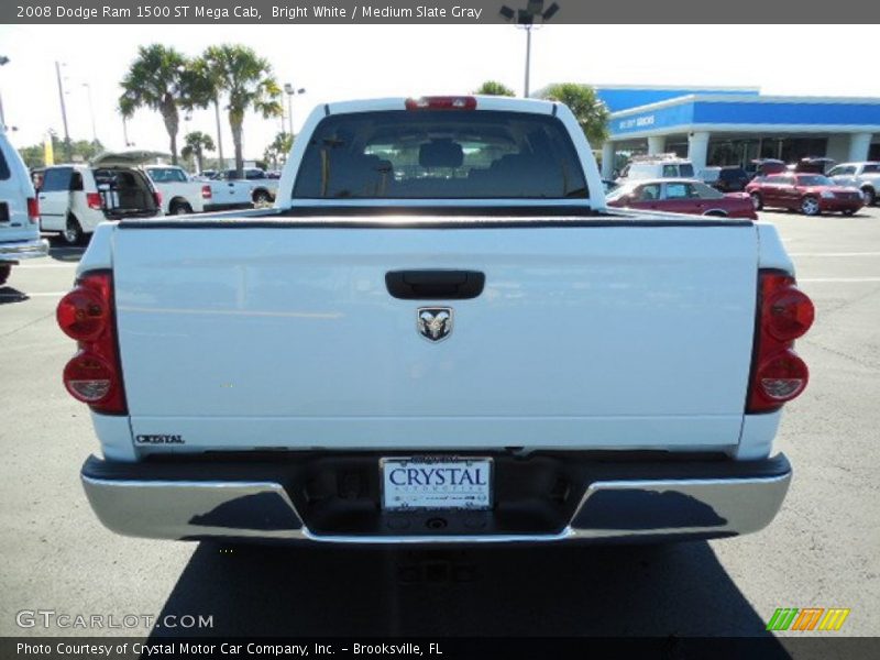 Bright White / Medium Slate Gray 2008 Dodge Ram 1500 ST Mega Cab