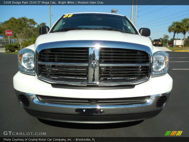 Bright White / Medium Slate Gray 2008 Dodge Ram 1500 ST Mega Cab