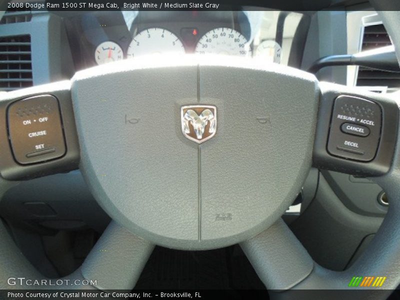 Bright White / Medium Slate Gray 2008 Dodge Ram 1500 ST Mega Cab