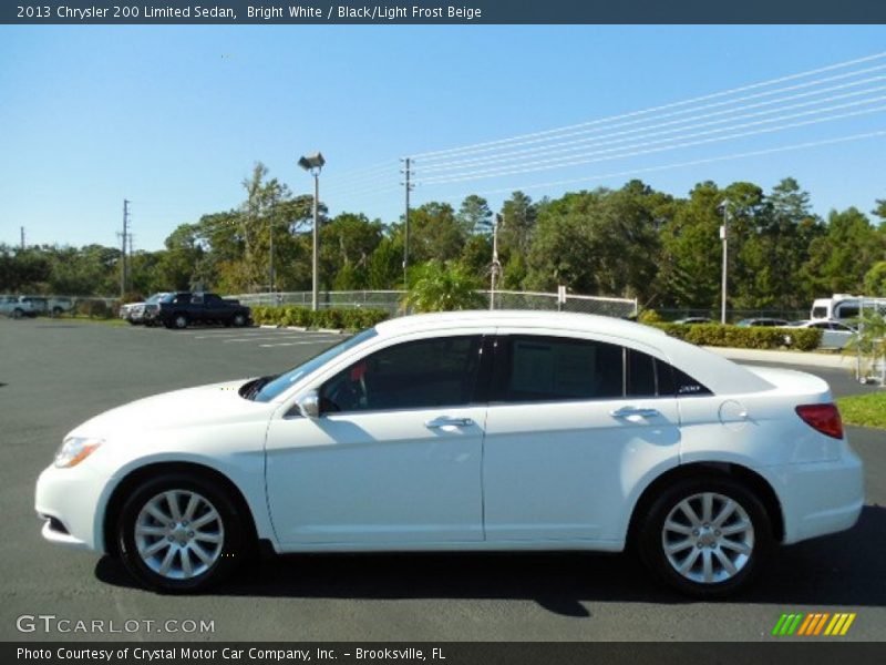 Bright White / Black/Light Frost Beige 2013 Chrysler 200 Limited Sedan