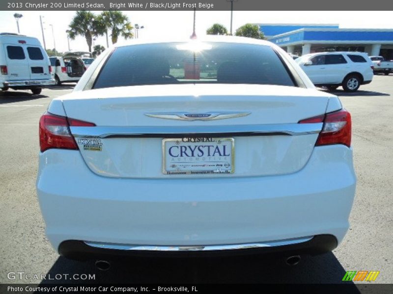 Bright White / Black/Light Frost Beige 2013 Chrysler 200 Limited Sedan