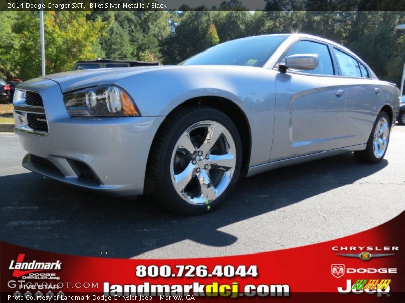 Billet Silver Metallic / Black 2014 Dodge Charger SXT