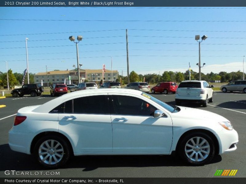 Bright White / Black/Light Frost Beige 2013 Chrysler 200 Limited Sedan