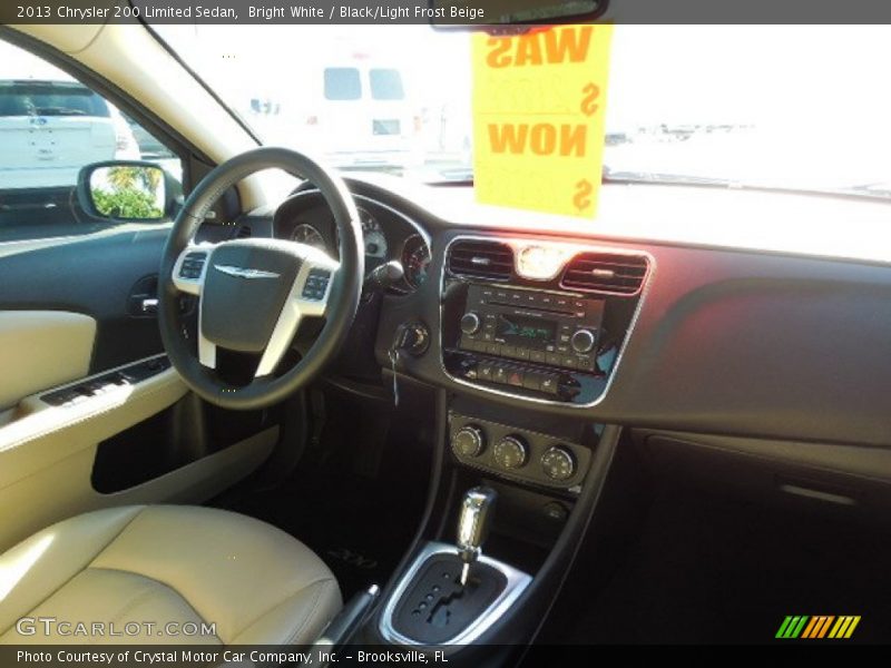 Bright White / Black/Light Frost Beige 2013 Chrysler 200 Limited Sedan