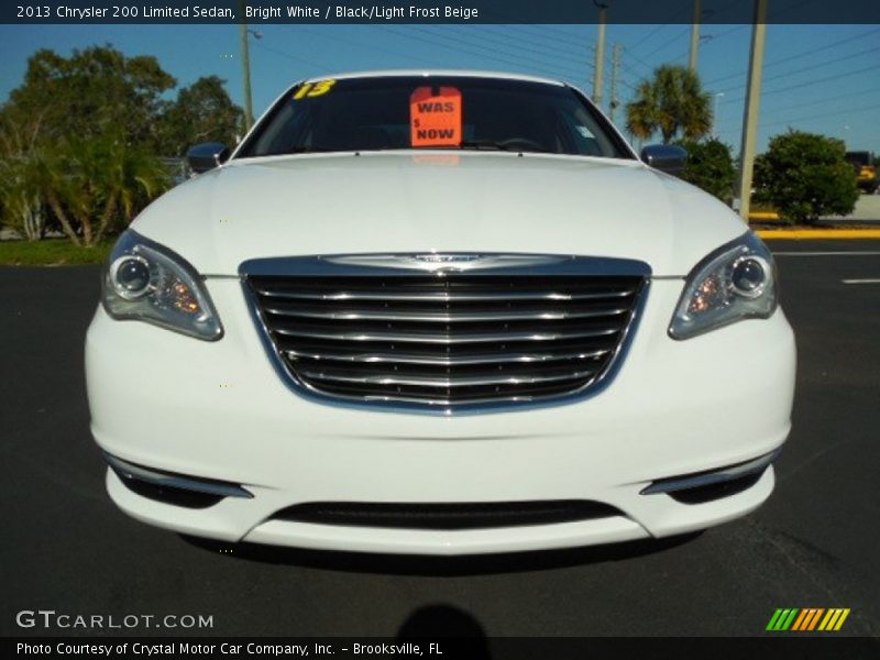 Bright White / Black/Light Frost Beige 2013 Chrysler 200 Limited Sedan
