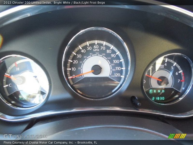 Bright White / Black/Light Frost Beige 2013 Chrysler 200 Limited Sedan