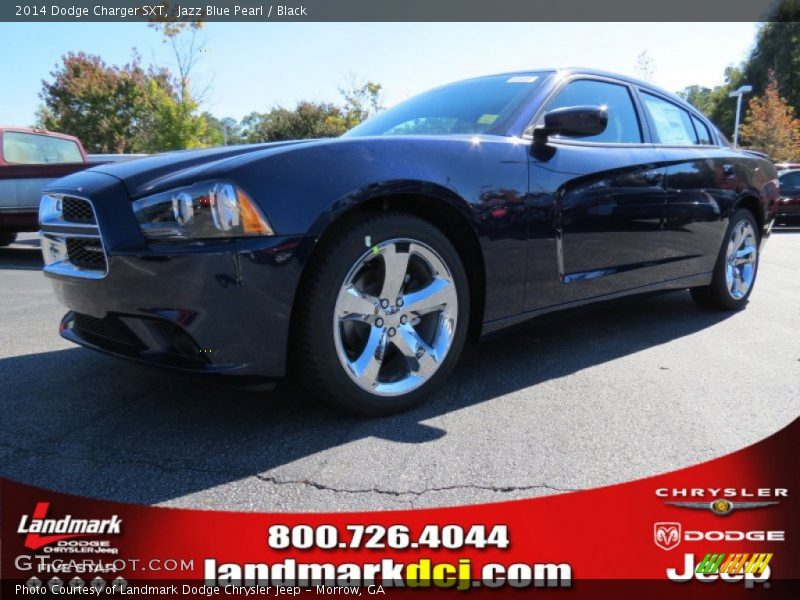 Jazz Blue Pearl / Black 2014 Dodge Charger SXT