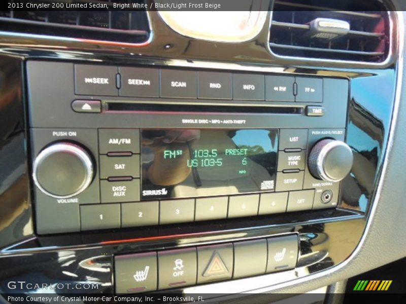Bright White / Black/Light Frost Beige 2013 Chrysler 200 Limited Sedan