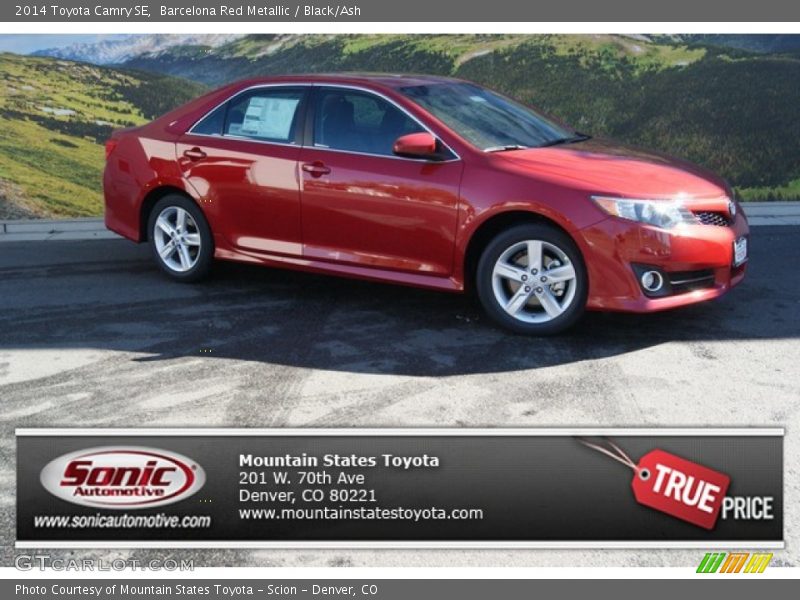 Barcelona Red Metallic / Black/Ash 2014 Toyota Camry SE