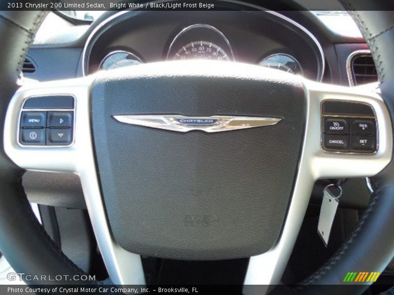 Bright White / Black/Light Frost Beige 2013 Chrysler 200 Limited Sedan