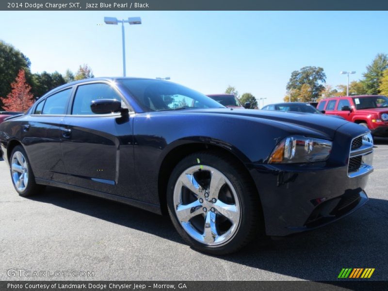 Jazz Blue Pearl / Black 2014 Dodge Charger SXT