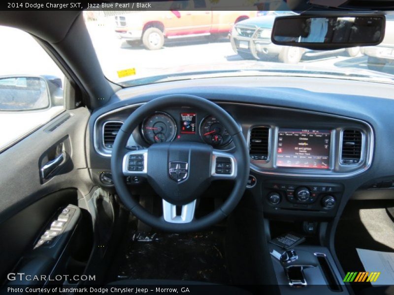 Jazz Blue Pearl / Black 2014 Dodge Charger SXT