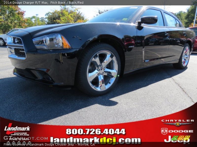Pitch Black / Black/Red 2014 Dodge Charger R/T Max
