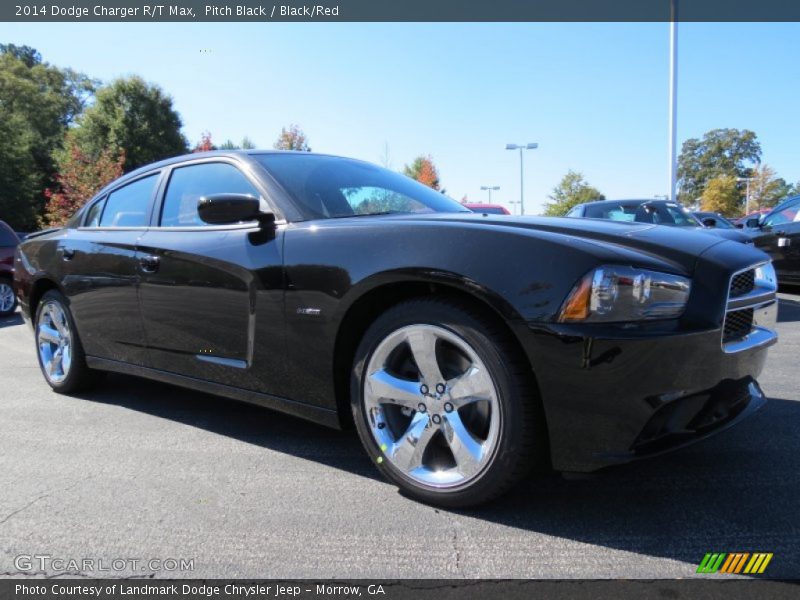Pitch Black / Black/Red 2014 Dodge Charger R/T Max