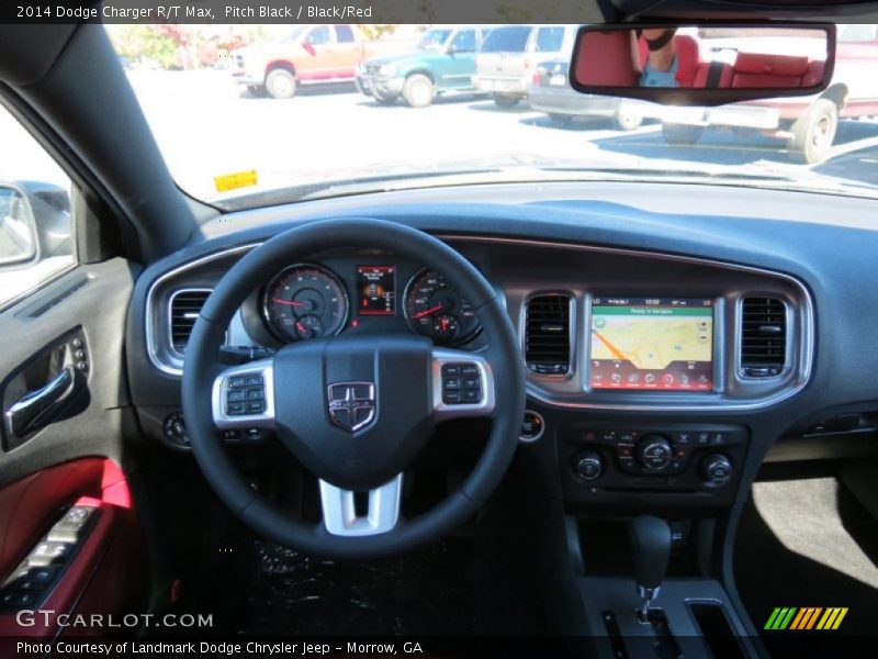 Pitch Black / Black/Red 2014 Dodge Charger R/T Max