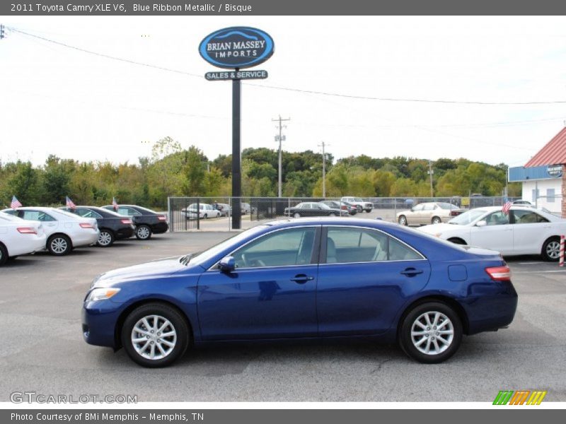 Blue Ribbon Metallic / Bisque 2011 Toyota Camry XLE V6
