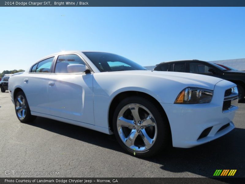 Bright White / Black 2014 Dodge Charger SXT