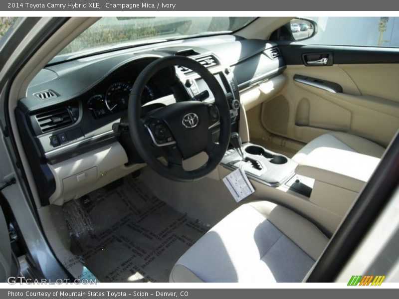 Champagne Mica / Ivory 2014 Toyota Camry Hybrid XLE