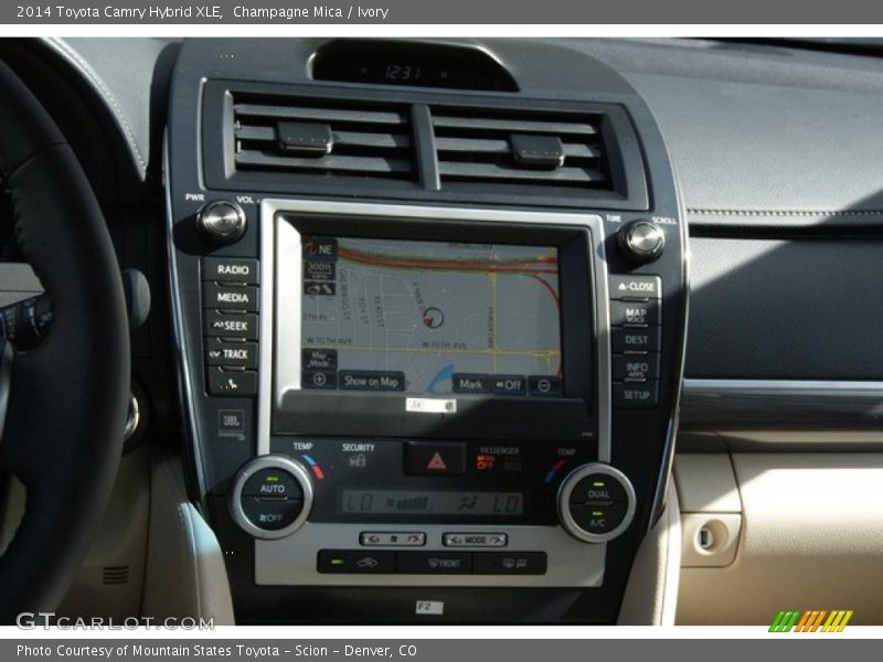 Champagne Mica / Ivory 2014 Toyota Camry Hybrid XLE